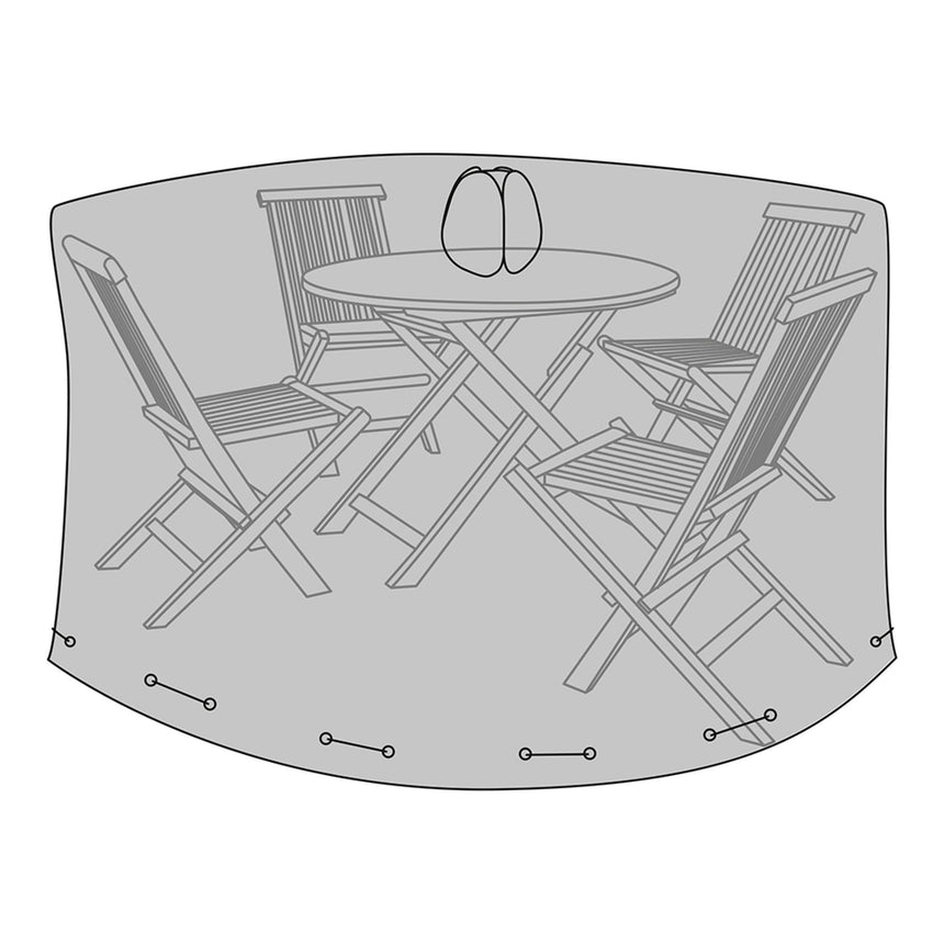 Luxury Black Fabric Round Dining Set Cover-2