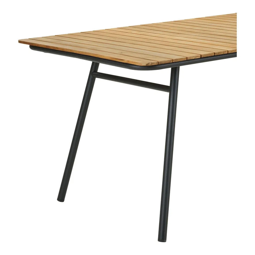 Cleveland Natural Teak Wood 10 Seater Garden Dining Table - 220cm-5