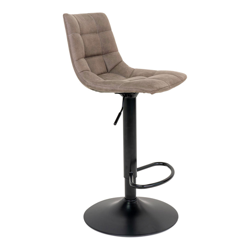 2 x Middelfart Brown Fabric Barstool-4