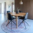 2 x Monaco Black Faux Leather Swivel Dining Chair-5