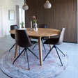 2 x Monaco Dark Brown Faux Leather Swivel Dining Chair-5