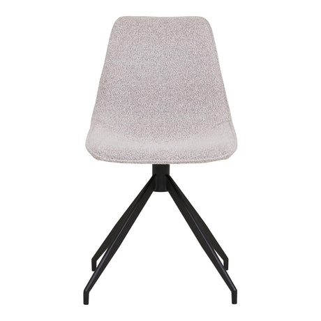 2 x Monaco Grey Boucle Fabric Swivel Dining Chair-2