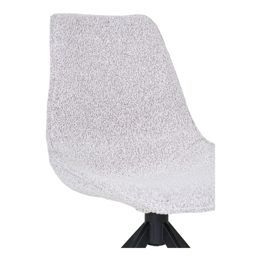 2 x Monaco Grey Boucle Fabric Swivel Dining Chair-6