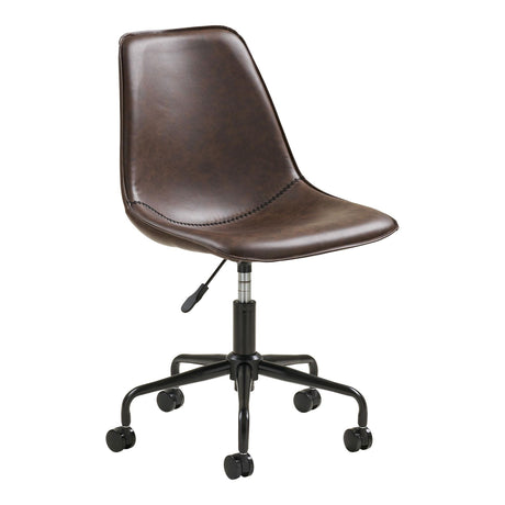 Monaco Brown Faux Leather Adjustable Office Chair-2