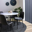 2 x Stockholm Black Faux Leather Dining Chair-6
