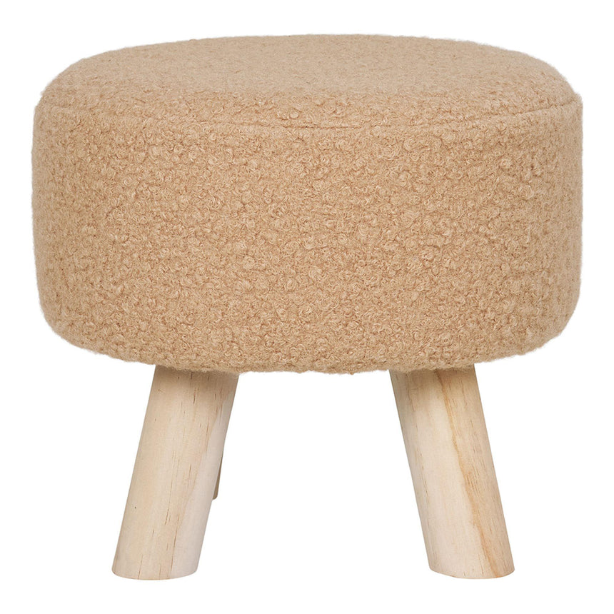 Aberdeen Sand Fabric Round Stool-2