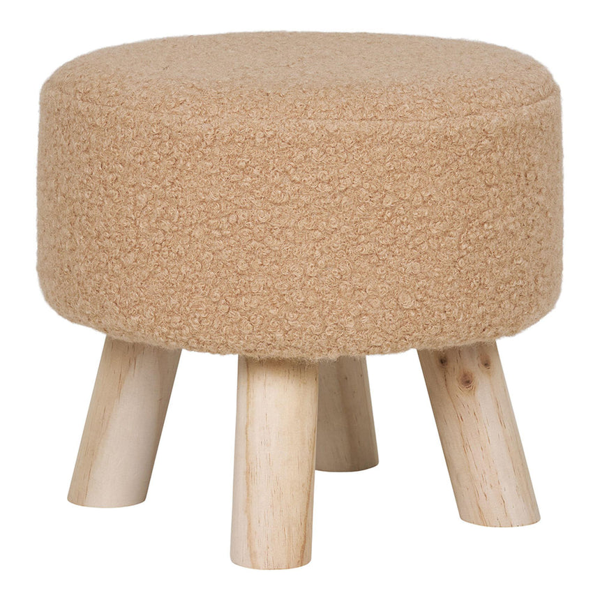 Aberdeen Sand Fabric Round Stool-3