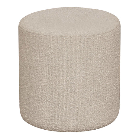 Ejby Beige Boucle Fabric Round Pouf-2
