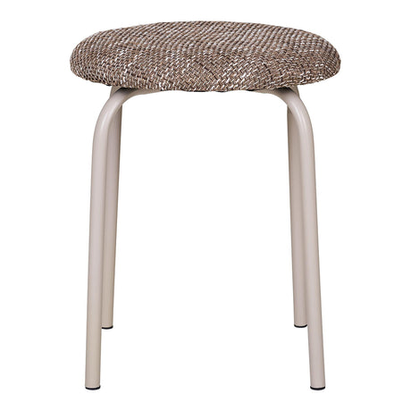 Lawloit Brown Metal Round Stool-2