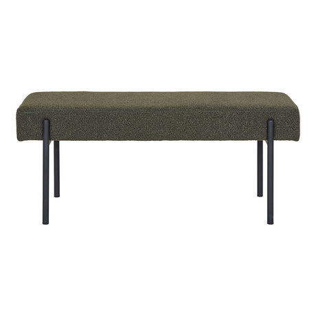 Swindon Dark Green Boucle Fabric Bench-2