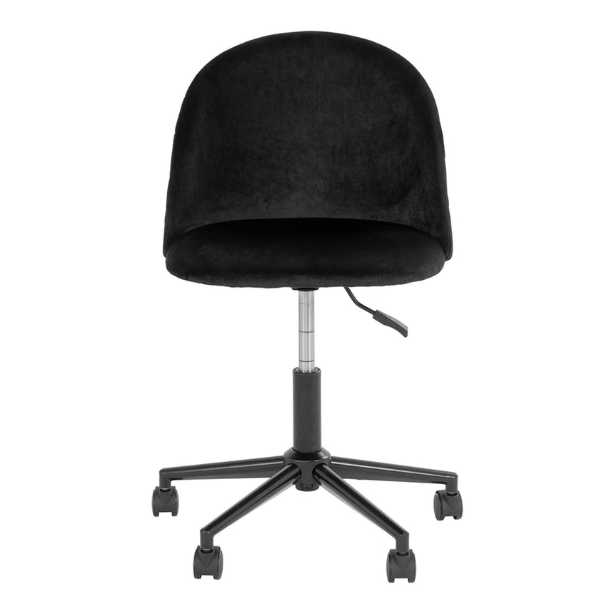 2 x Geneve Grey Velvet Fabric Dining Chair with Black Legs-2