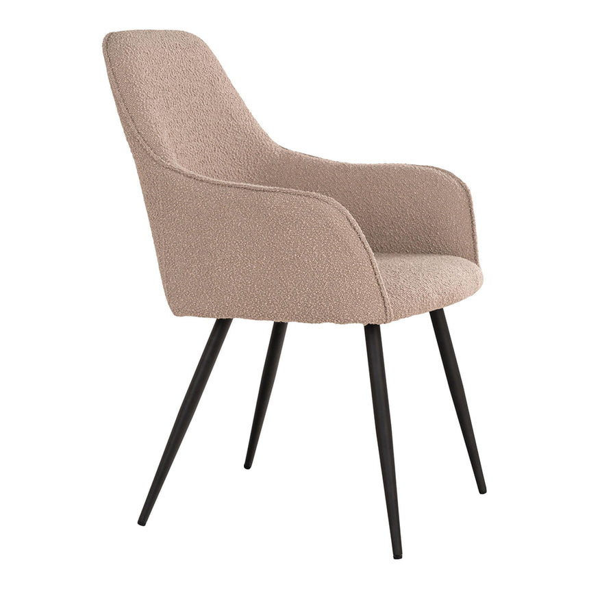 2 x Harbo Beige Boulce Fabric Dining Chair-3