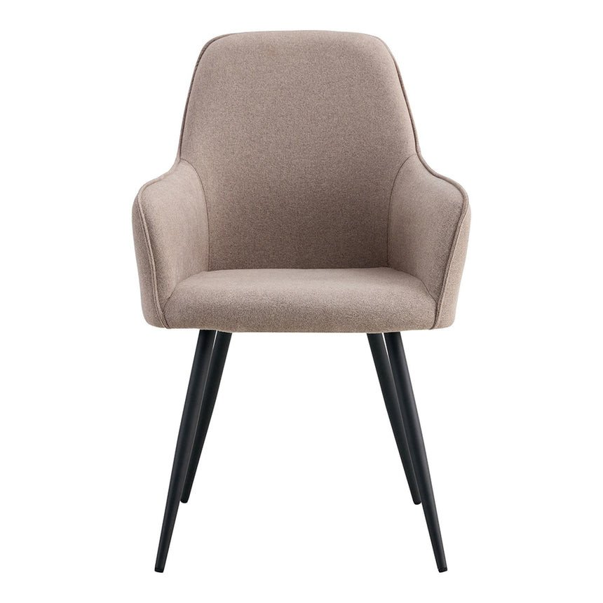 2 x Harbo Beige Fabric Dining Chair-2