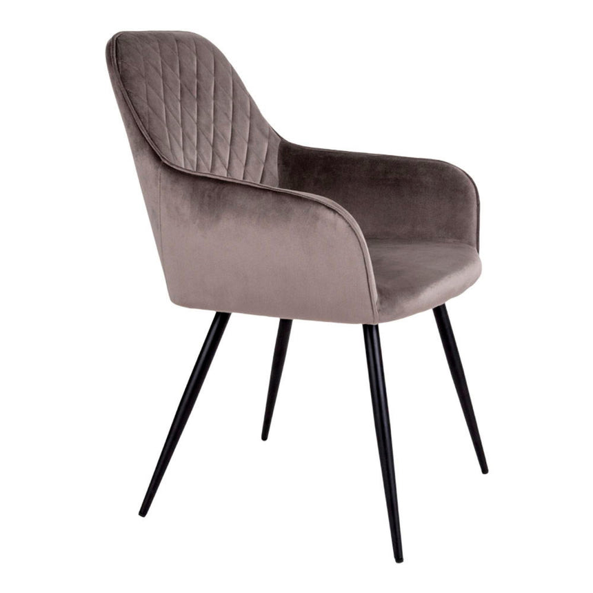 2 x Harbo Light Brown Velvet Fabric Dining Chair-4