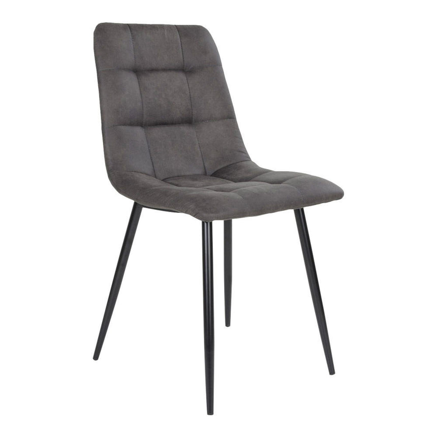 2 x Middelfart Dark Grey Fabric Dining Chair-3