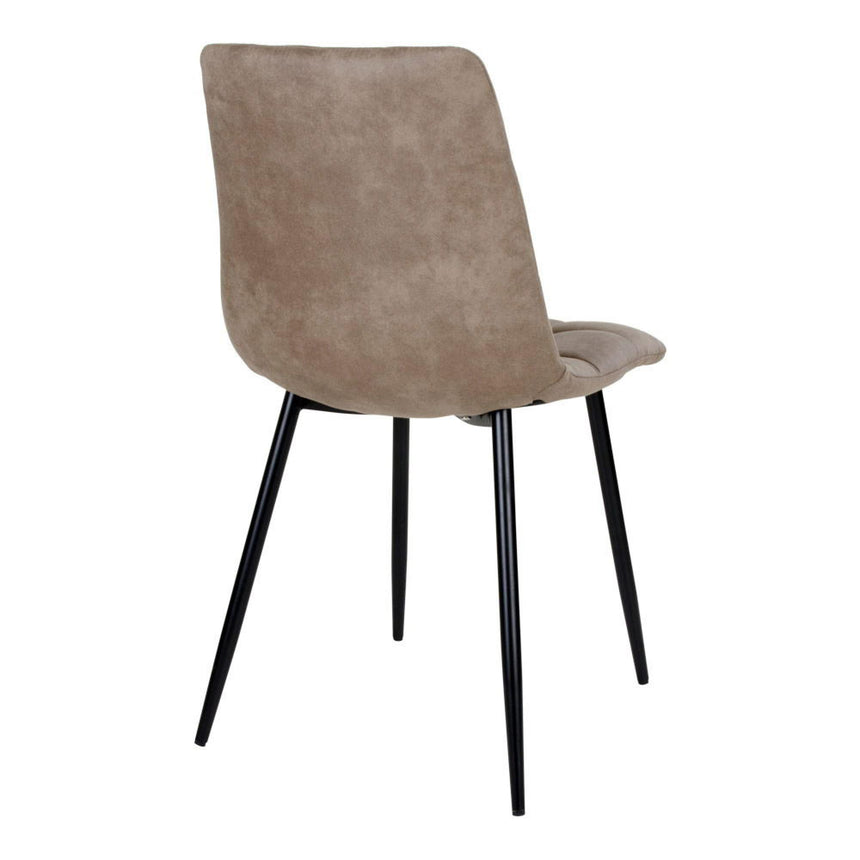 2 x Middelfart Light Brown Fabric Dining Chair-4