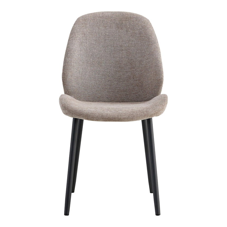 2 x Monte Carlo Stone Fabric Dining Chair-2