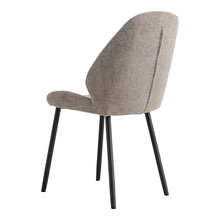 2 x Monte Carlo Stone Fabric Dining Chair-3
