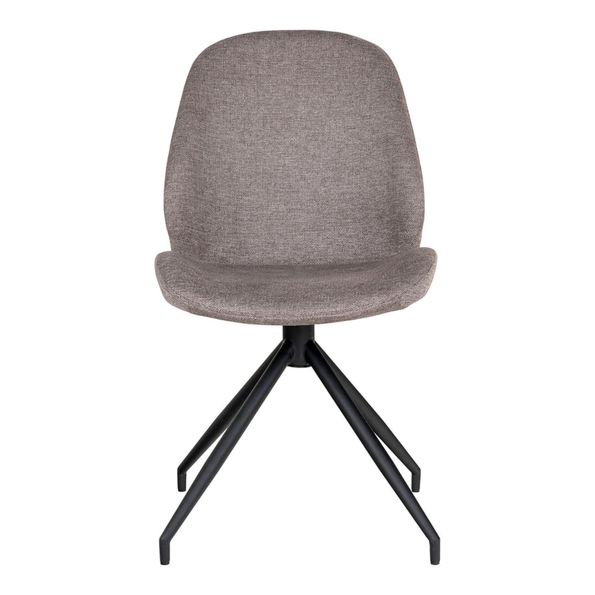 2 x Monte Carlo Stone Fabric Swivel Dining Chair-2