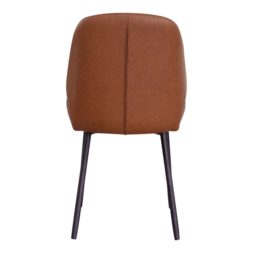 2 x Monte Carlo Vintage Brown Faux Leather Dining Chair-4