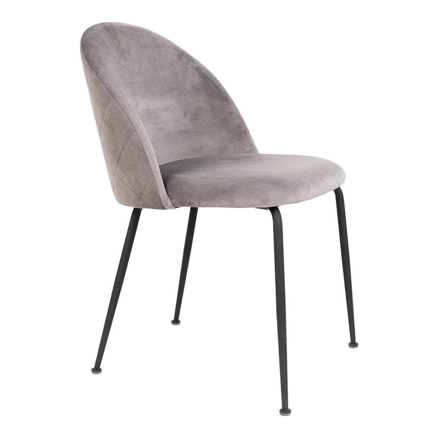 Geneve Black Velvet Fabric Swivel Office Chair-3