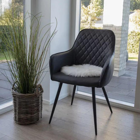 Artificial White Round Seat Lambskin-2