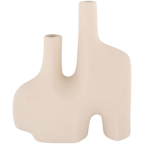 Double Bud Design Sand Ceramic Vase-2