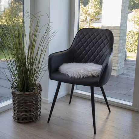 Ivory Round seat Real lambskin-2