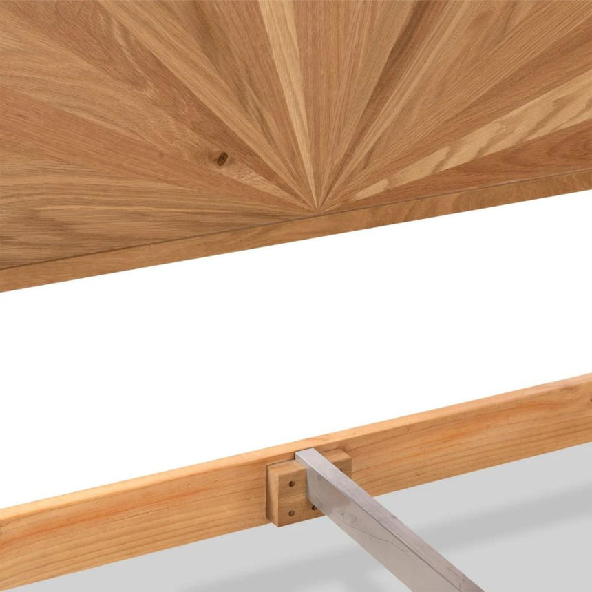 Viento Oak Sunburst Bed - Sizes Available-3
