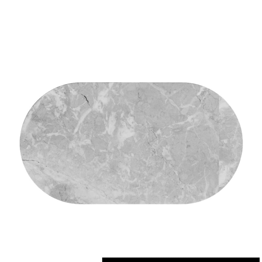 Carrera Armani Grey Engineered Marble Oval Coffee Table-4