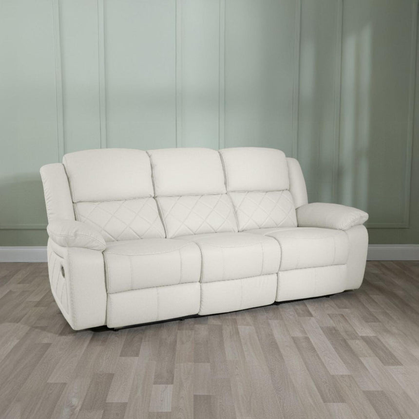 Bentley Cream Leather Recliner Sofa Set-2
