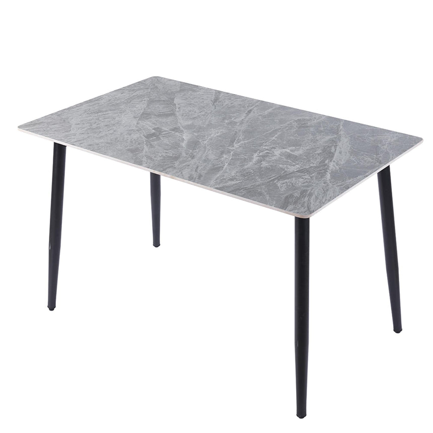 Breton Compact 4 Seater Grey Ceramic Dining Table - 120cm-3