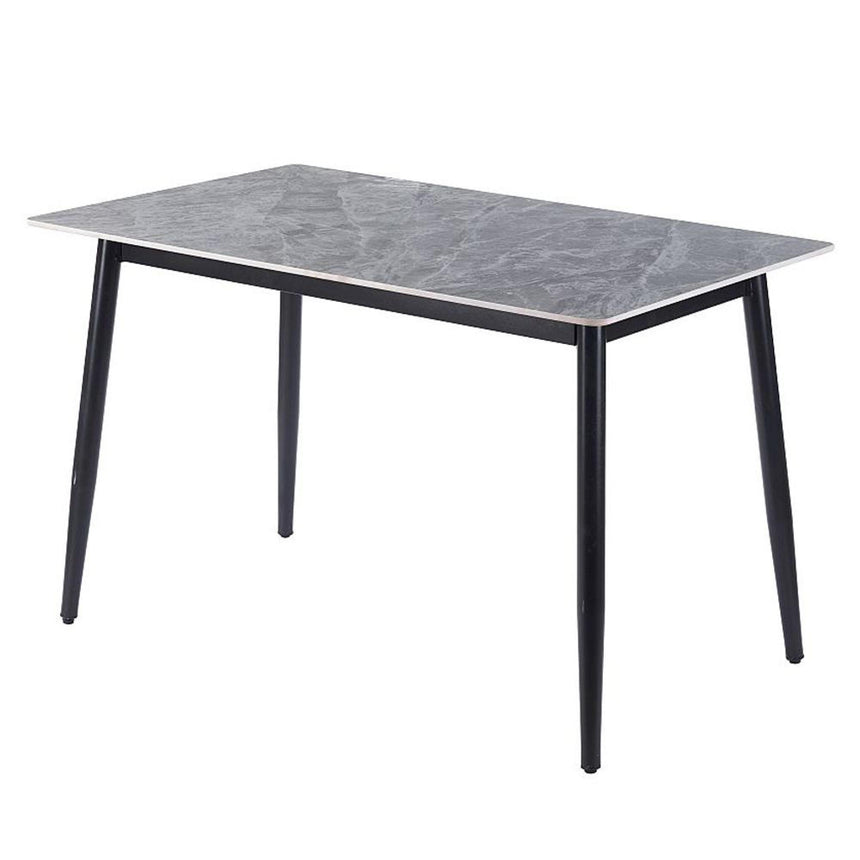 Breton Compact 4 Seater Grey Ceramic Dining Table - 120cm-4