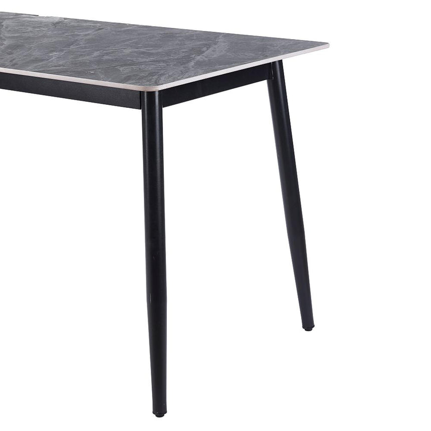 Breton Compact 4 Seater Grey Ceramic Dining Table - 120cm-6