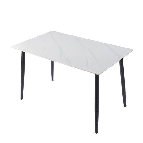 Breton Compact 4 Seater White Ceramic Dining Table - 120cm-2