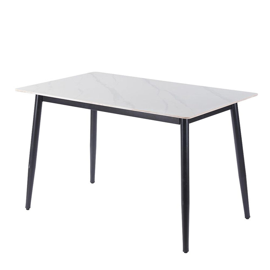 Breton Compact 4 Seater White Ceramic Dining Table - 120cm-4
