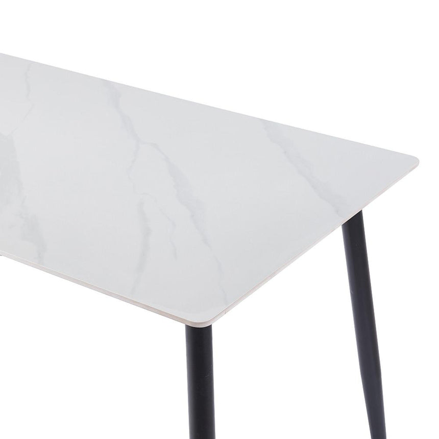 Breton Compact 4 Seater White Ceramic Dining Table - 120cm-4