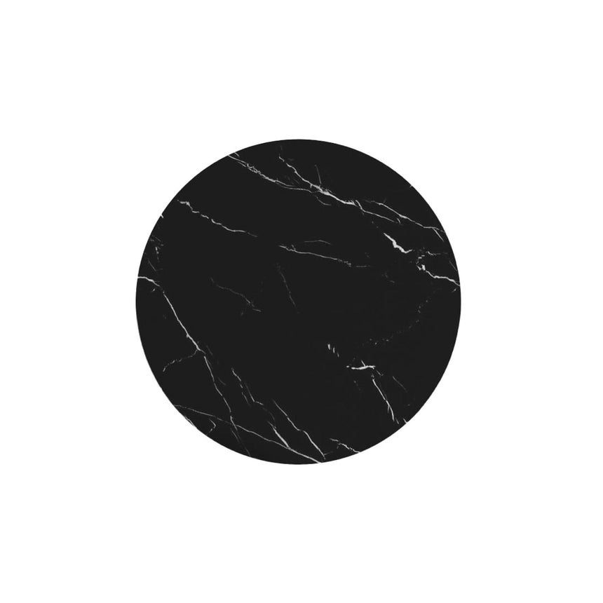 Carrera Black Marquina Engineered Marble 4-6 Seater Round Dining Table - 130cm-5