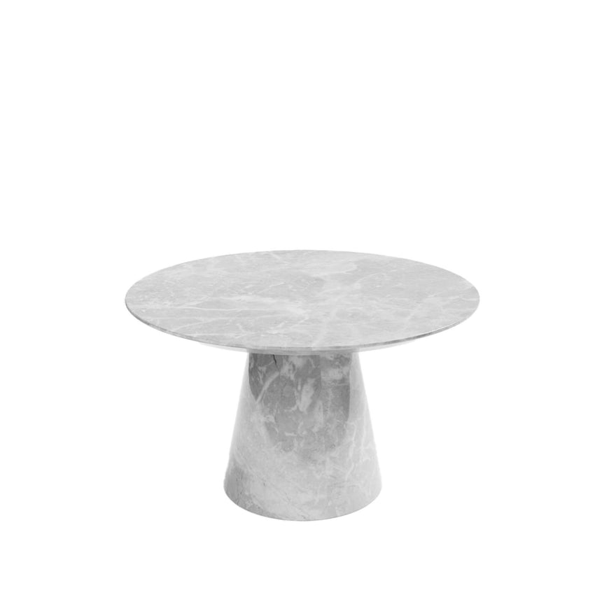 Carrera Armani Grey Engineered Marble 4-6 Seater Round Dining Table - 130cm-6