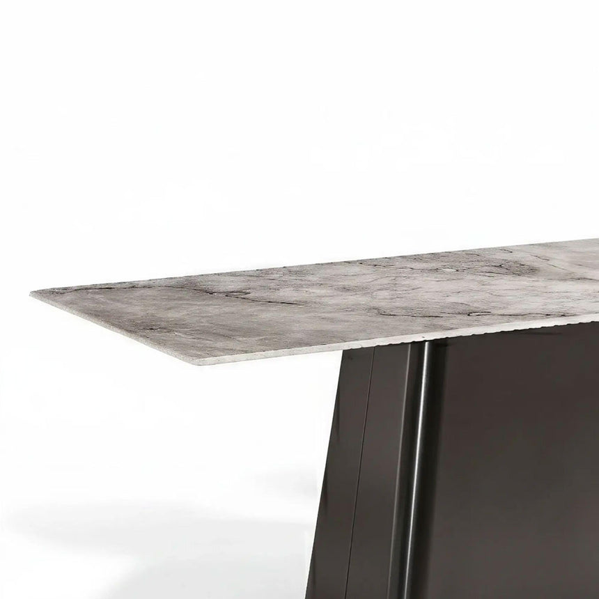 Telma 6 Seater Ash Grey Marble Dining Table - Sizes Available-6