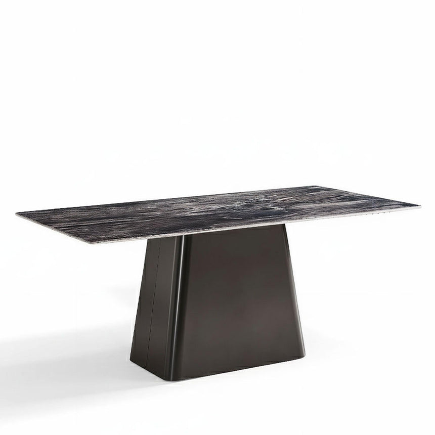 Telma 6 Seater Dark Grey and Black Marble Dining Table - Sizes Available-7
