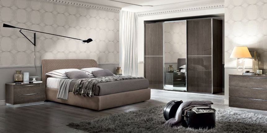 Modum Platinum Italian 2 Drawer Bedside Cabinet-4