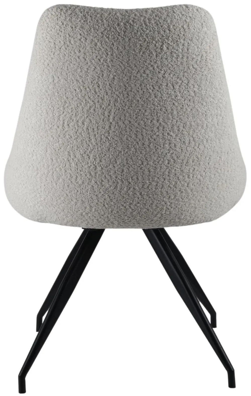 Set of 2 Comiso Velvet Fabric Swivel Dining Chair with Black Legs