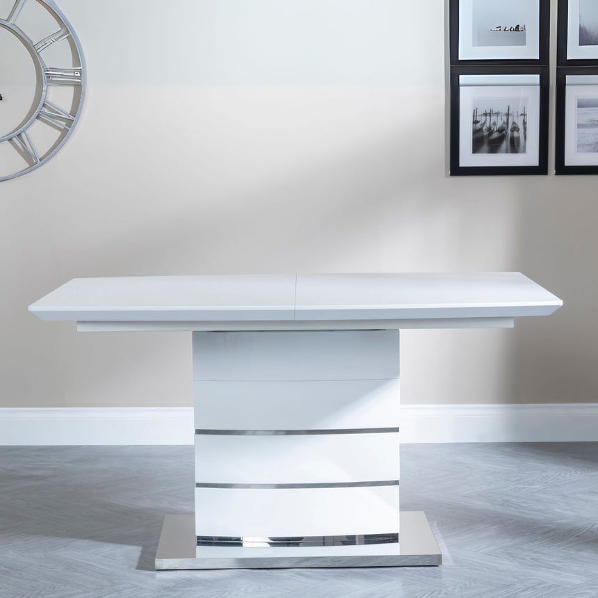 Gravina Gloss Extending Dining Table - 140cm - 180cm