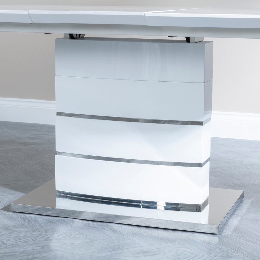 Gravina Gloss Extending Dining Table - 140cm - 180cm