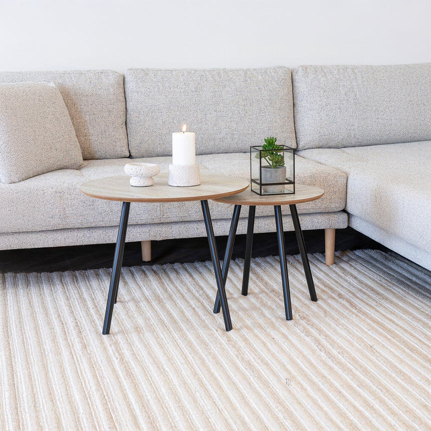 Aalst Beige Travertine Round Coffee Table