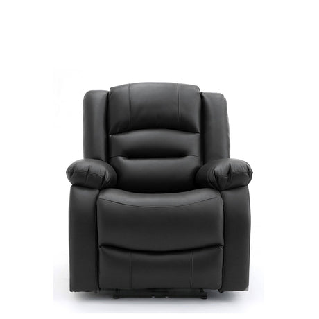 Alva Black Faux Leather Electric Recliner Armchair