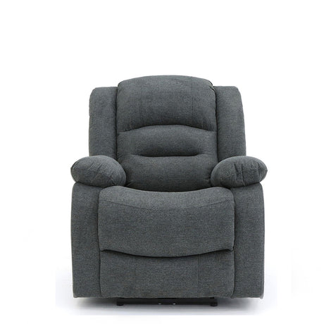 Alva Graphite Fabric Electric Recliner Armchair
