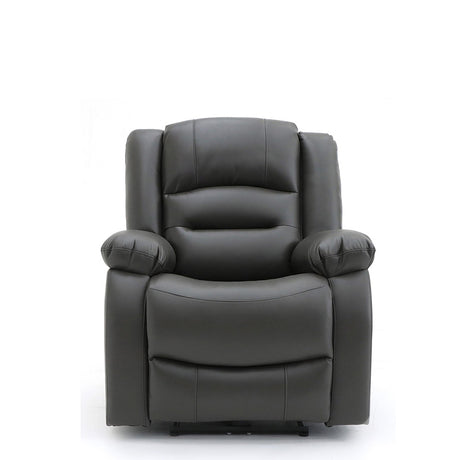 Alva Grey Faux Leather Electric Recliner Armchair
