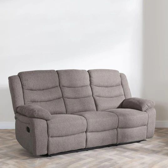 Angelo Dark Grey Fabric Recliner Sofa Set